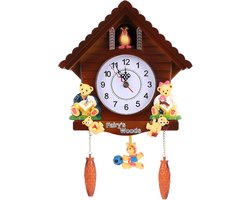 Grote Houten Cuckoo Klok Wandklok met Koekoeksgeluid | Vintage Boomhut Decoratie