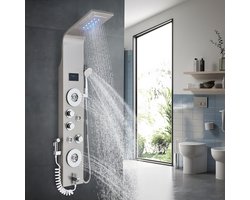 Grote hydromassage douchekolom LED-douchesysteem met groot LCD-scherm