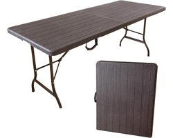 Grote Inklapbare Buffettafel 180x75 cm - Stevige Party Tafel met Houtlook