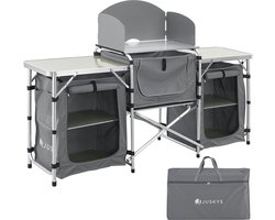 Grote Inklapbare Campingkeuken Garda - 175 x 40 x 111 cm - Grijs