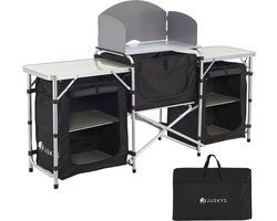 Grote Inklapbare Campingkeuken Garda - 175 x 40 x 111 cm - Zwart