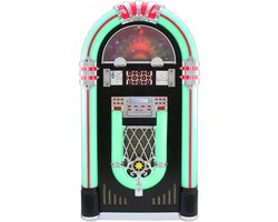 Grote Jukebox - Platenspeler - CD Speler - FM Radio - Aux input - Bluetooth - USB en SD ca