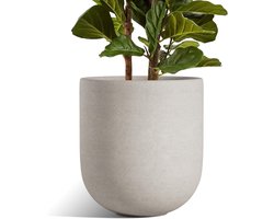 Grote keramische bloempotten van 30 cm voor binnen en buiten, met afvoergaten en rubberen plug voor optimale drainage, ideaal voor planten in huis en tuin