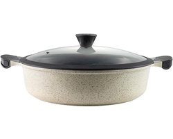 Grote Koekenpan met Antiaanbaklaag en Glasdeksel - 32 cm - PFAS-vrij