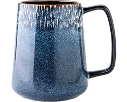 Grote Koffiemok - 700ml - Keramische Koffiemok - Pottenbakkerswerk - Cappuccino Kop - XXL Mok - Grote Ontbijtschalen met Handvat - Porseleinen Koffiekop