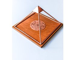 Grote Koperen Meru Piramide (20cm) met basisplaat voor energiebalans - Pyramide