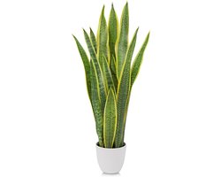Grote Kunstplant Sansevieria, 73 cm Hoog, Ideaal voor Woonkamer en Kantoor, Perfecte Indoor en Outdoor Decoratie