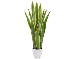 Grote kunstplant Sansevieria - 73 cm hoog - voor woonkamer en kantoor