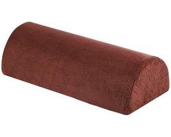 Grote Maat Half Moon Bolster Kussen Voor Hals Terug Knieën Benen Ondersteuning Lumbale Roll Half-Moon Vorm (bruin)