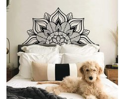 Grote metalen mandala muurkunst met unieke lotusbloem - Wanddecoratie voor binnen en buiten