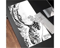 Grote Muismat - Bureauonderlegger Desk Mat - Comfortabel Werken - Natuurlijk Rubber - 70x30 cm - Wit