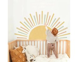 Grote muur stickerset Sunshine - kinderkamer - muursticker - sunshine - zon - decoratie - babyshower - babykamer - kraamcadeau