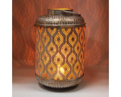 Grote oosterse metalen lantaarn Suraya | windlicht  | staand of hangend