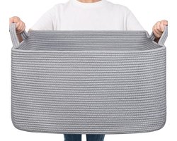 Grote Opvouwbare Wastemand met Deksel - Vierkante Opbergmand voor Speelgoed en Wasgoed