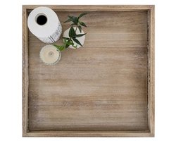 Grote Ottomaanse Dienblad: Houten Salontafel Tray 50 cm voor Woonkamer