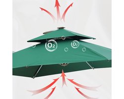 Grote Outdoor Paraplu - Terras Parasol Tuin - Zonwering Buiten - Met Marmeren Basis - 2.5 m - Beeldkleur