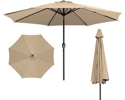 Grote parasol 3,5 m in meerdere delen – Ideaal voor ruime terrassen, kaki