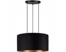 Grote Plafondlamp XL 60cm Zwart Goud Fluweel