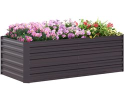 Grote Plantenbak - Luxe Bloembak - Verhoogd Plantenbed - Bloempot - Tuinbed - Kweekbak - Moestuinbak - voor Buiten, Terras, Tuin & Balkon - voor Groenten, Bloemen & Kruiden - 180 x 90 x