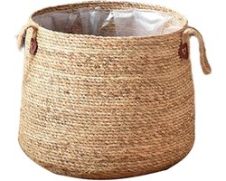 Grote plantenpot - Binnenpot Mand - Planten Decoreren - Handgeweven Zeegras - Groot formaat - Natuurlijk