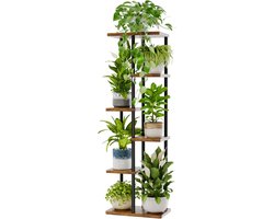 Grote plantenstandaard voor binnen, 6 etages, metalen plantenrek, plantenhouder, plantenrek voor meerdere planten, potten voor terras, tuin, hoek, balkon, woonkamer