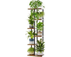 Grote Plantenstandaard voor Binnen – 6 Etages Metalen Plantenrek voor Meerdere Planten, Hoek Plantenhouder voor Woonkamer, Balkon, Tuin & Terras