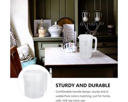 Grote plastic waterkan - 4000 ml - wit - kunststof