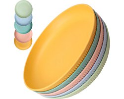 Grote platte campingborden - 5 stuks - 23cm - Magnetron- en Vaatwasserbestendig - Onbreekbaar