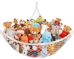 Grote pluche hangmat voor kinderkamer, ideaal voor het opbergen van speelgoed en knuffels, decoratieve opbergoplossing voor pluche dieren