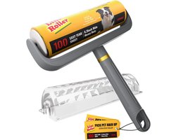 Grote pluisrol 6,3 inch extra kleverig voor dierenhaar en pluis van kleding en meubels - 100 vel