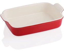 Grote Rechthoekige Keramische Ovenschaal met Handgrepen voor Lasagne en Bakken