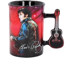 Grote Rode Elvis Presley Mok - Keramiek Muziekheld Cadeau