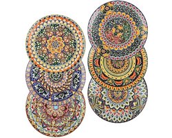 Grote Ronde Borden – Voor Ontbijt en Dessert – Set van 6 – 25,4 cm – Multicolor – Porselein