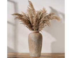 Grote Rustieke Keramiek Vaas - 28 cm Hoge Decoratieve Woonaccessoire