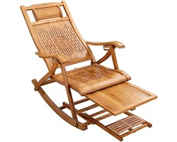Grote Schommelstoel - Ligstoel Fauteuil - Buiten Ontspannen - Verstelbare Rugleuning - 220KG Draagvermogen - Multicolor