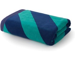 Grote strandhanddoek van Egyptisch katoen met fluwelen afwerking - 100x180 cm