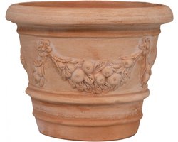 Grote terracotta pot voor binnen en buiten - Toscaanse stijl 40x30x40 cm
