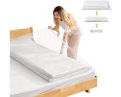 Grote vacuüm opbergzakken - 220*100cm - vacuüm matras zak - waterdichte - hersluitbare - met ritssluiting - herbruikbare - ruimtebesparende zakken - vacuümafdichting - voor matrassen, kleding - niet inbegrepen vacuümpomp - transparant