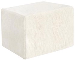 Grote Vierkante Poef Zitzak - Beige Voetenbank