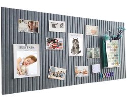 Grote Vilt Pinbord 60 x 40 cm, Memo Bord voor Kantoor en Keuken, Vilt en Kork, Vouwbaar Fotobord met Zelfklevende Tape, Wanddecoratie voor Foto's en Notities