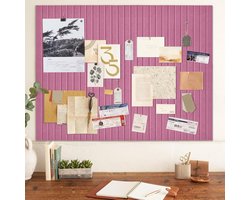Grote Vilt Prikbord Roze Zelfklevend 90 x 120 cm Modern 1 cm Dikte Vision Board Foto Wand Kurk Bord Memo Bord voor Kantoor Keuken Kinderkamer Decoratie en Organisatie