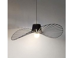 Grote Vintage Hanglamp Zwart Ø120cm - Industriële Kroonluchter voor Woonkamer of Eetkamer