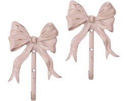 Grote wandgemonteerde booghaak - Decoratieve kapstok voor sjaals, tassen, handdoeken en hoeden - Set van 2