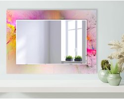 Grote Wandspiegel - Decoratieve Spiegel - Interieur Decoratie - Uniek Ontwerp - 27.5 x 20 Inch - Multicolor
