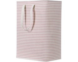 Grote wasmand, organizer met verlengde handgreep, opvouwbare wasmand, opbergmand, draagbare wasmand voor wasgoed, kleding, dekens, kussens, wasmanden, roze