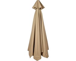 Grote Waterdichte Parasol voor Tuin en Terras met 6 Stevige Ribben en Vervangbare Luifel