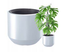 Grote Witte Terras Pot 57cm - Vorstbestendig met Inzetstuk