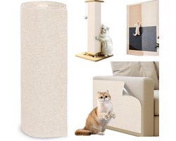 Grote Zelfklevende Krabmat voor Meubels en Muren - Krasbescherming voor Bank en Interieur (Beige)