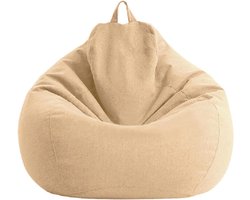 Grote Zitzak Stoelhoes voor Volwassenen - Comfortabele Linnen Fauteuil Tas (Excl. Vulling) - Groen 100x120 cm