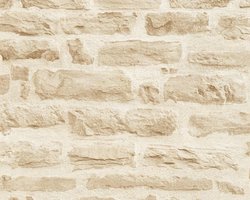 GROVE STENEN BEHANG | industrieel - Beige Crème - A.S. Création Elements 2